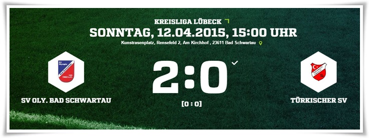 24. Spieltag: SV Olympia Bad Schwartau - Türkischer SV 2:0