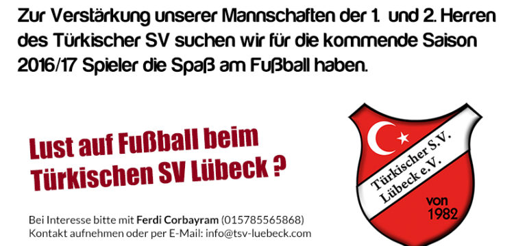 Spielersuche Türkischer SV Lübeck 2016-17