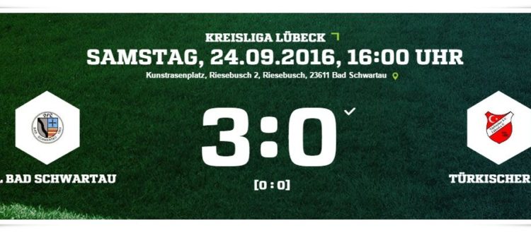 9. Spieltag Kreisliga VFL Bad Schwartau - Türkischer SV Lübeck 3-0