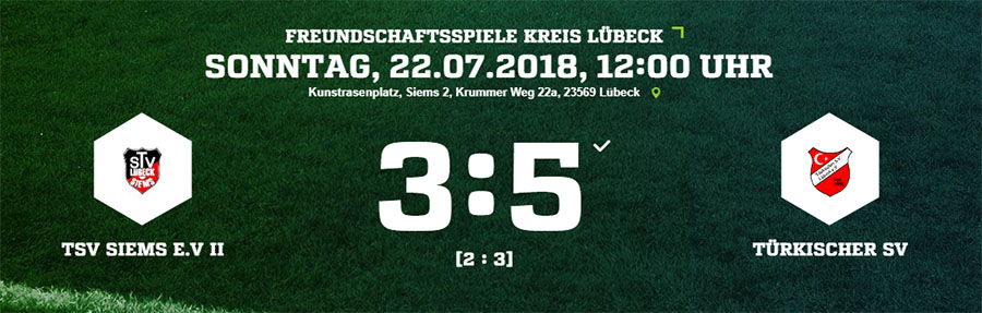 Testspiel TSV Siems II - Türkischer SV Lübeck