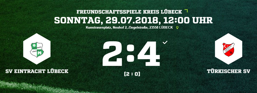 Testspiel: Eintracht Lübeck - Türkischer SV 2:4