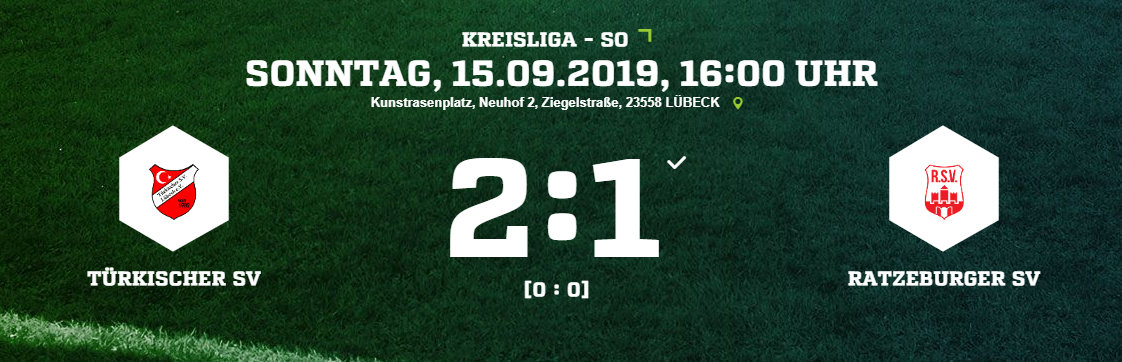 Kreisliga: Türkischer SV - Ratzeburger SV