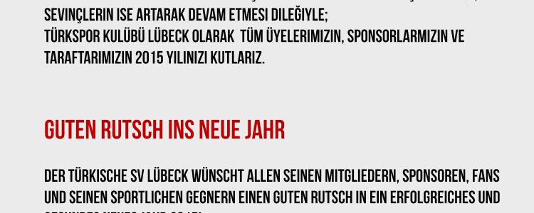 yeniyil - Türkischer SV Lübeck e.V.